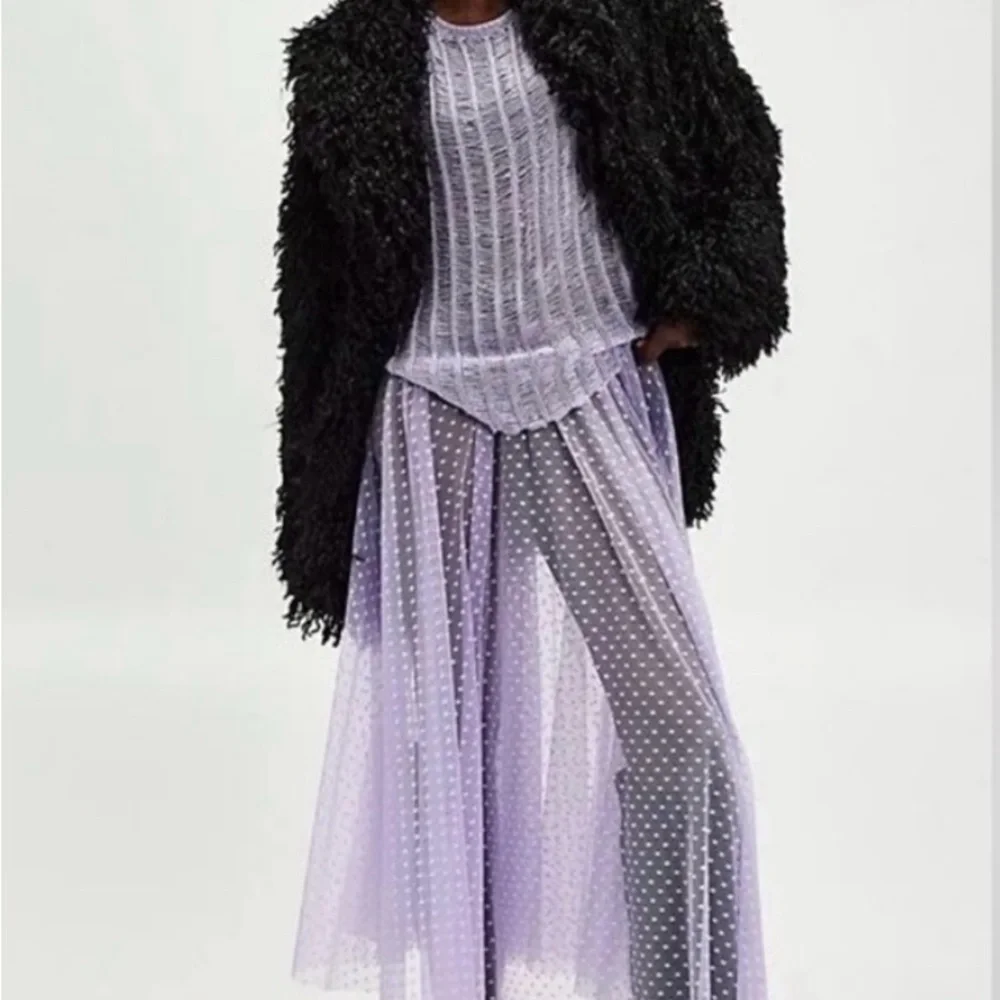 Free People/ FP Intimately Lets Dance Long Sleeve Lavender Top Size Large - Picture 3 of 8